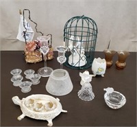 Lot of Candle Holders, Idaho Decor, Bird Cage w/