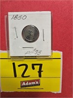 1850 SITTING DIME