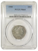 PCGS Proof-64 1908 Quarter