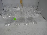 Eight lead crystal wine glasses