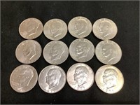 (12) Eisenhower Dollars