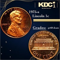 Proof 1975-s Lincoln Cent 1c Grades GEM++ Proof De