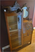 Oak Drop Front Desk Secretary