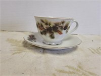 RW cup and saucer note small chip