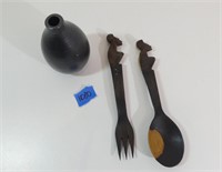 Handcrafted African Fork & Spoon +