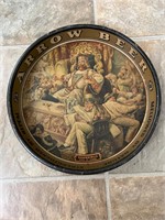 Arrow Beer Globe Brewing Co. Tray, Gambrinus Lager