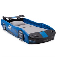 Delta Children Turbo Race Car Twin Bed  Blue