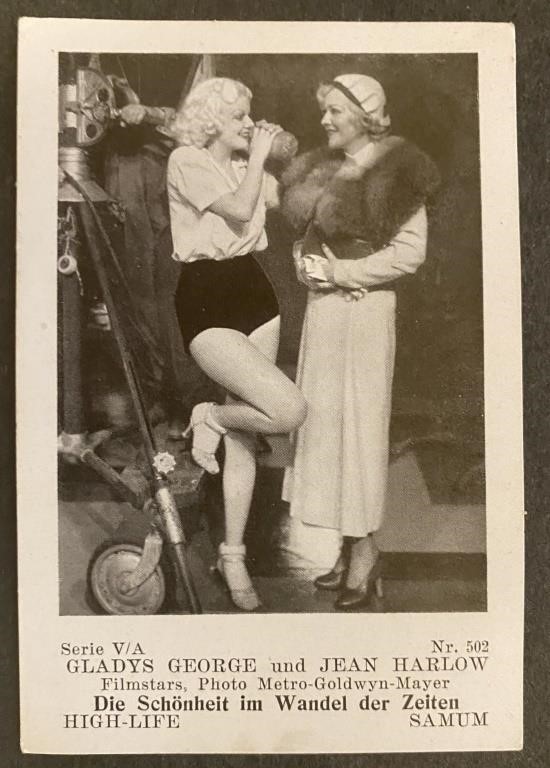 JEAN HARLOW: Antique Trade Card (1932)