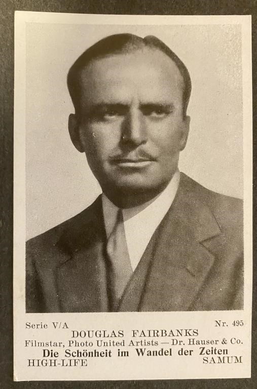 DOUGLAS FAIRBANKS: Antique Trade Card (1932)