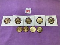 Assorted Presidential Dollar Coins