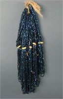 Ten Large Multiple Strands of Carnival Glass Beads