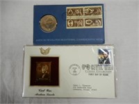 AMERICAN BICENTENNIAL MEDALLION AND STAMP