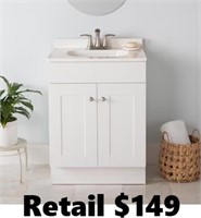 Project Source 24-in White Vanity