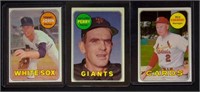 (3) 1969 Topps BB Cards w/ #485 Gaylord Perry, +