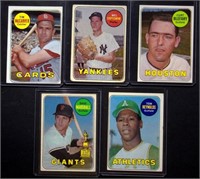 (9) 1969 Topps BB Cards w/ #475 Tim McCarver