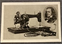 ELIAS HOWE (Sewing Machine) YRAMOS Tobacco Card