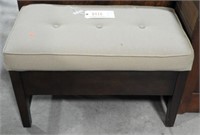 Contemporary upholstered top bench with interior