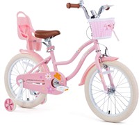 Girls Bike 4-12 Years  Basket & Wheels  Pink