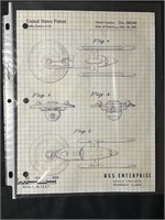 Star Trek USS Enterprise Patent 1987 COPY
