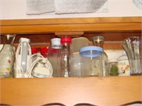 One (1) Shelf - Hand Mixer, Jars & misc.