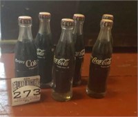 Vintage Miniature Mini Glass Coke Bottles with