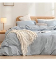 BESTOUCH Duvet Cover Set Cotton Linen king sz