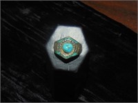 Old Pawn Turquois & Sterling Ring Stamped SC