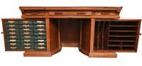 Antique Wooton Presidential Rotary Desk