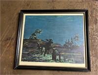 Framed National Gallery of Canada Moose Print