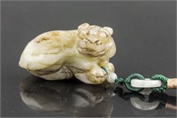Charming Chinese White Jade Carved Rabbit