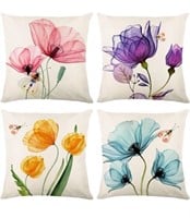 Floral decorative throw pillows 8 count 18x18"