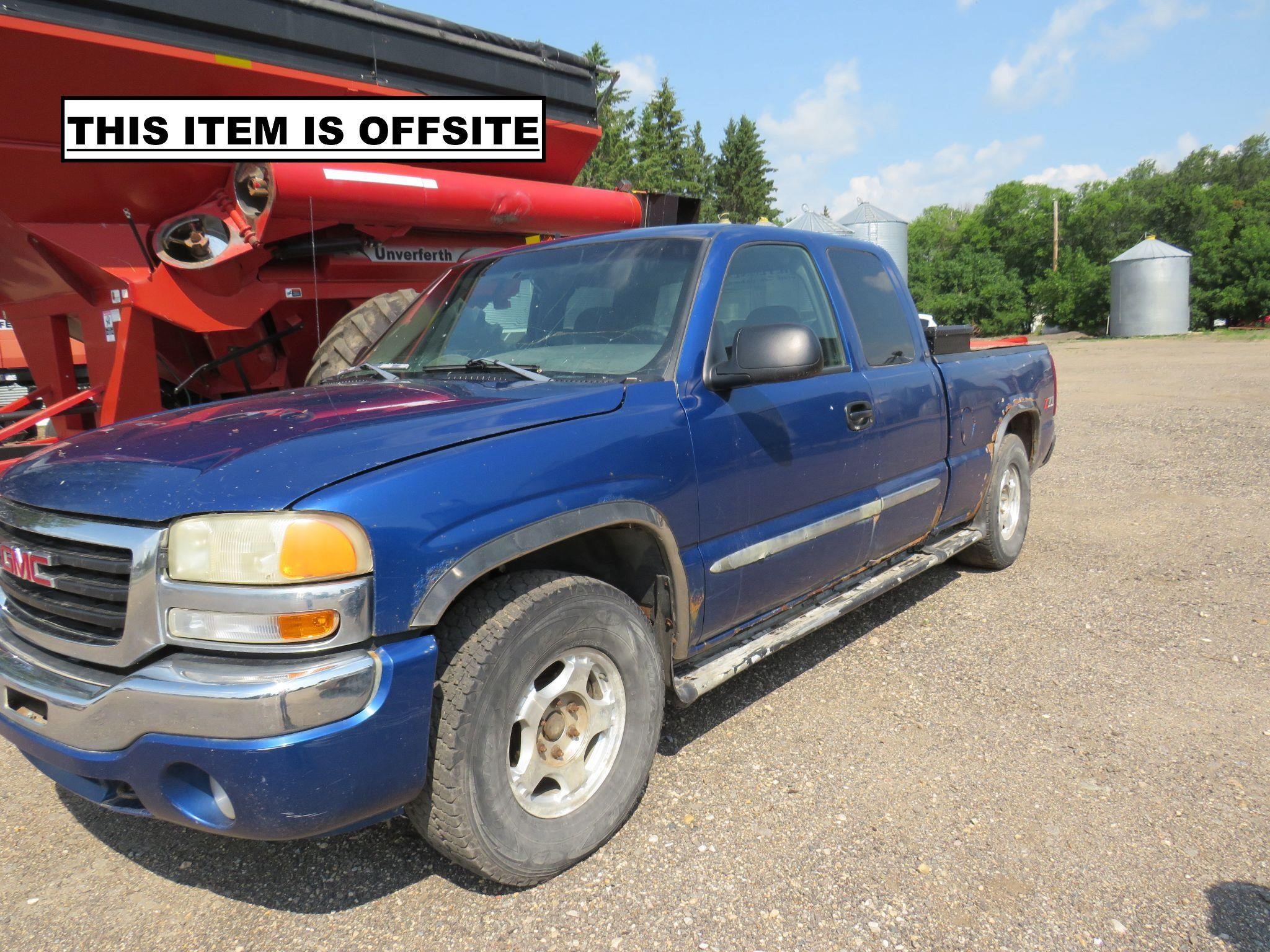 2003 GMC SIERRA 1500 EXT CAB 4WD TRUCK(OFFSITE)