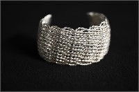 Beautiful Sterling Silver Woven Rope twist Bracele