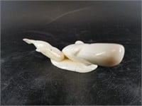 Jarvis Soonagrook ivory carving of a mother whale