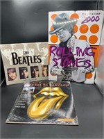 Rolling Stones and Beatles calendars