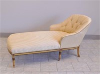 ITALIAN CHAISE LOUNGE W/ PAINT DECORATED LEGS