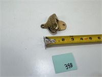 Vtg Brass Coke Bottle Opener