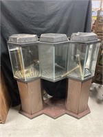 3 Tank Fish Tank System with Stand 40x44