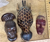 3 African masks