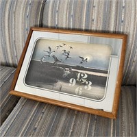 Vintage Eye Encounter Clock w Ducks Picture