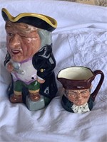 Staffordshire & Royal Doulton Character Pitchers