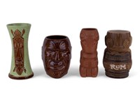 Tiki Farm & Ron Jon Surf Shop Tiki Mugs (4)