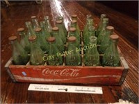Wood Coke Crate Full of Texas Bottles