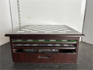 Wood game board box