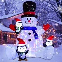 Airfun Lighted Inflatable Snowman Christmas Outdoo