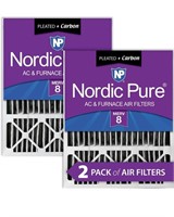 Nordic Pure 20x25x5 AC Furnace Air Filters 2pk