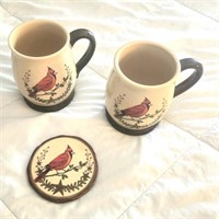 Cardinal Coffee Mugs & Coaster....