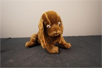 Medium Antique Mohair Dark Brown Dog
