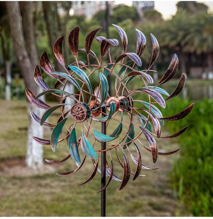 OUTDOOR METAL WIND SPINNER 15.8x66IN