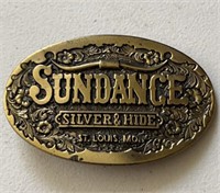 Vtg. brass Sundance belt buckle